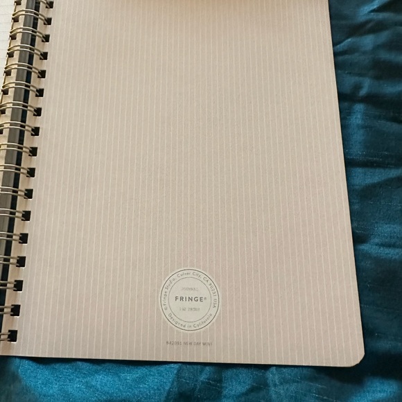 Fringe 192 lined-pages notebook. Mint green color with gold lettering on front. - Picture 5 of 7